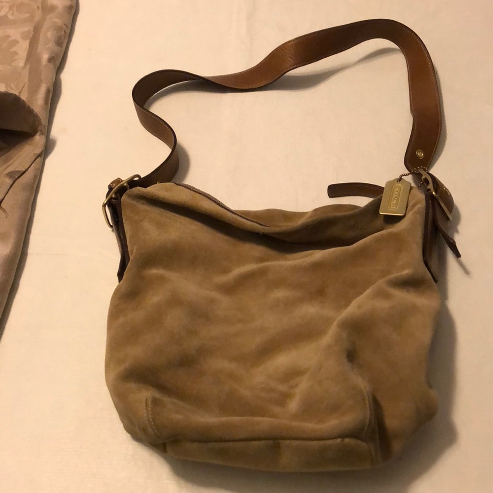 Coach Tan suede purse